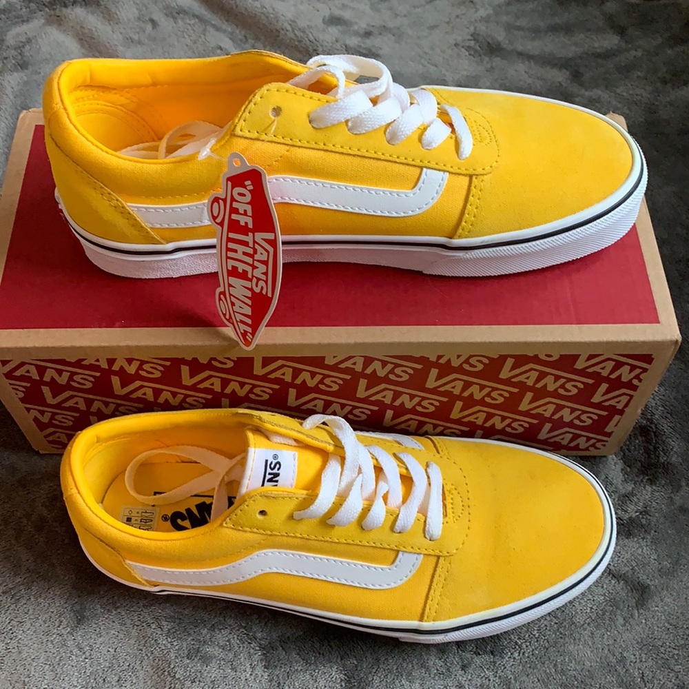 Bright Yellow Suede Ward Lo Vans
